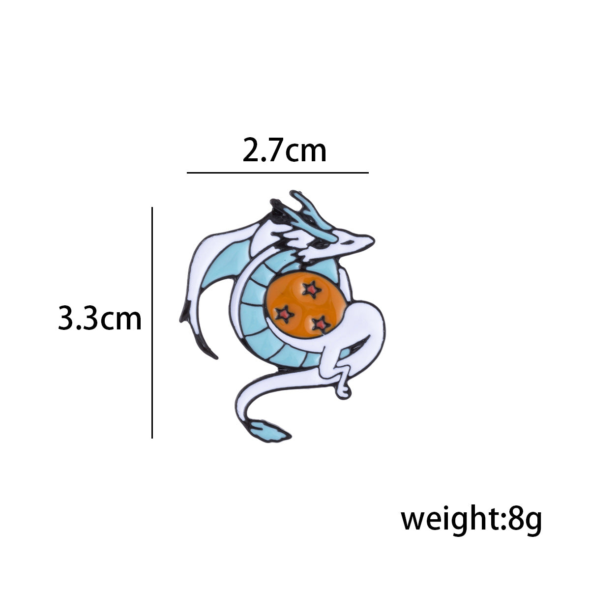 Cartoon-Drache Emaille-Anstecknadel, ca. 2.7×3.3 cm, Gewicht 8 g