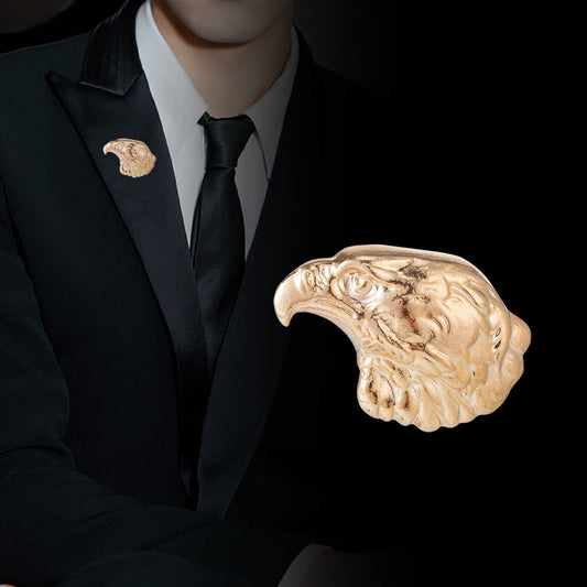 Eagle Head Men's Brooch Pin 3pcs