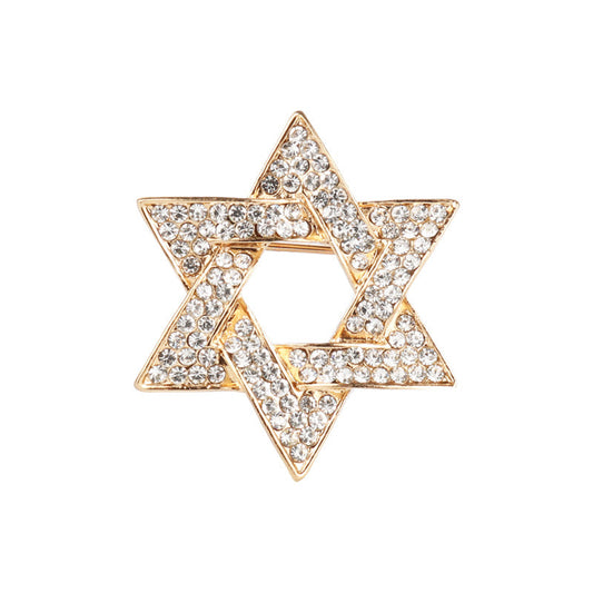 Six-Pointed Star Brooch - Men's Suit Lapel Pin and Corsage 3PCS