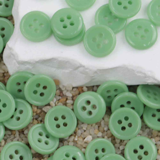 11.5/12.5mm Dopamine Colored Urea Buttons for Children's Clothing 50pcs Green
