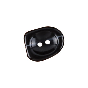 25mm nail-shaped black 2-hole resin buttons, close-up
