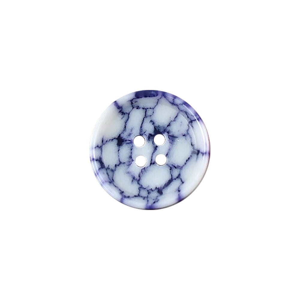 Lila marmorierte Rundknöpfe, 4 Löcher, 15–25 mm, Urea-Optik