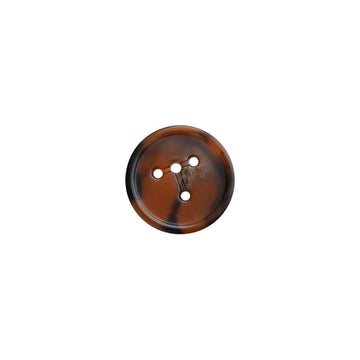 Bernstein-dunkelbrauner Resin-Knopf, rund, 4 Löcher in T-Form