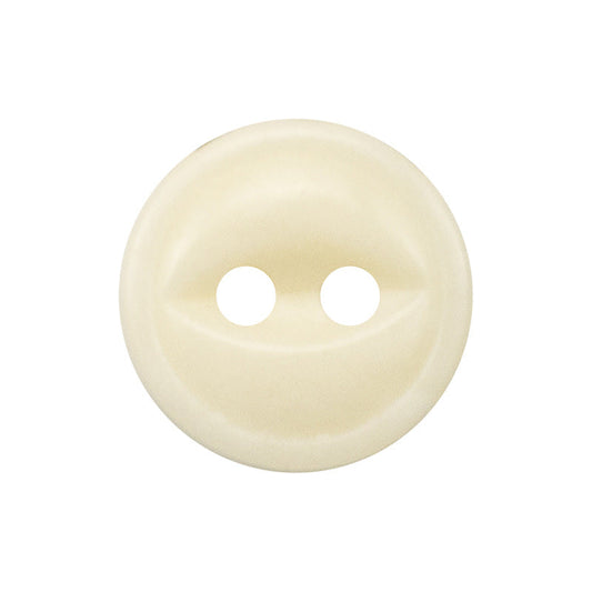 11.5mm Round 2 Hole Ivory Fish Eye Cow Bone Buttons for Polo Shirts 12PCS