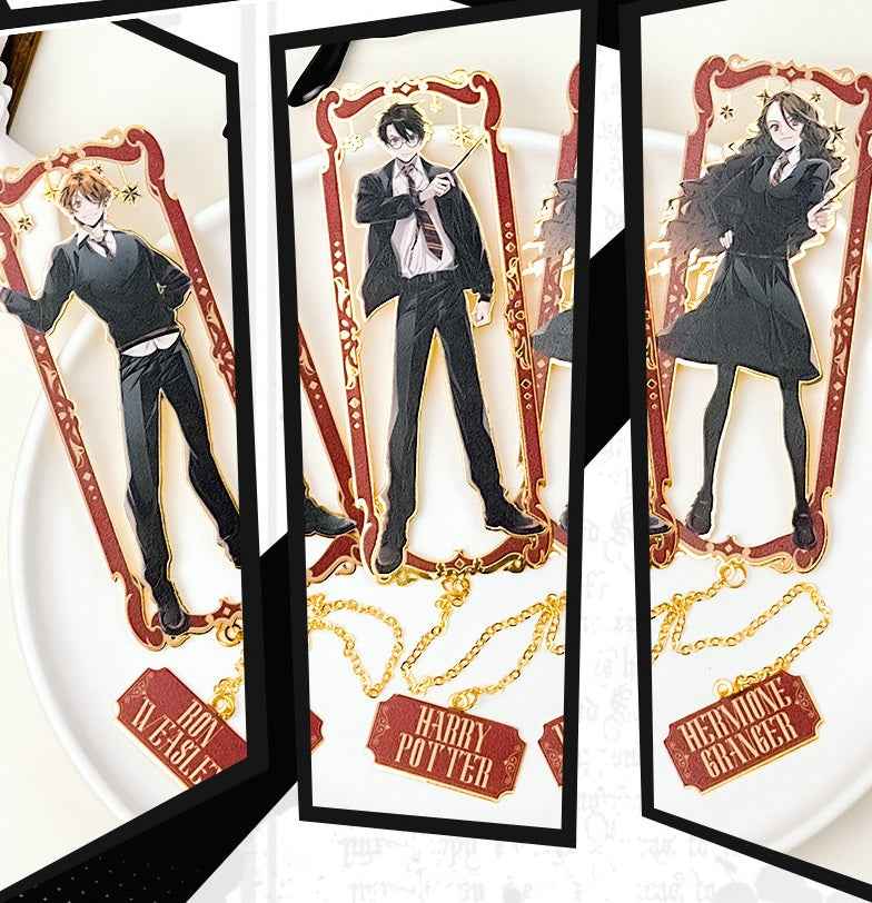 Harry Potter Metal Etched Bookmark Set