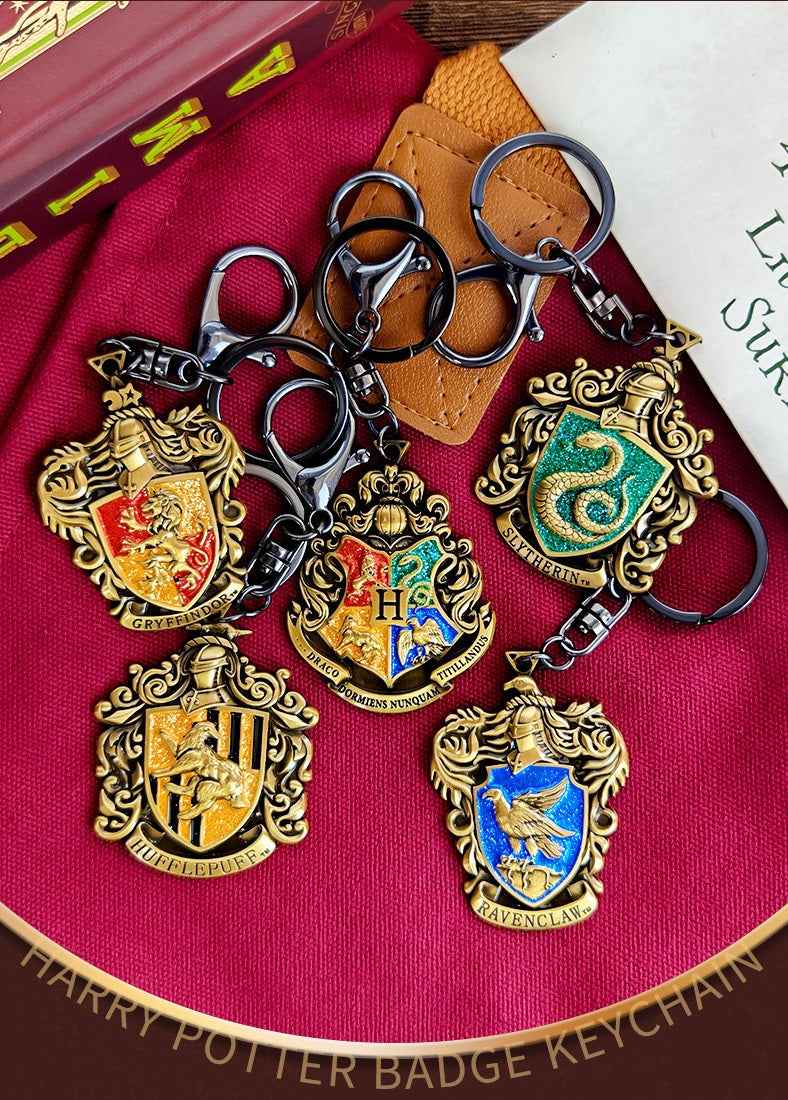 Harry Potter Zinc Alloy Badge Keychain