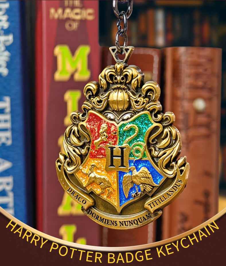 Harry Potter Zinc Alloy Badge Keychain