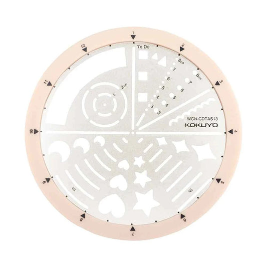 Kokuyo Circular Rotating Template Ruler 100mm Circle Stencil