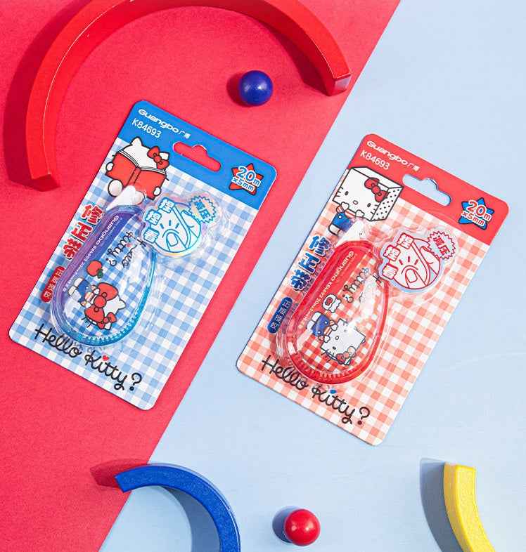 Sanrio Hello Kitty Correction Tape 20m x 5mm Set of 2 – Red & Blue