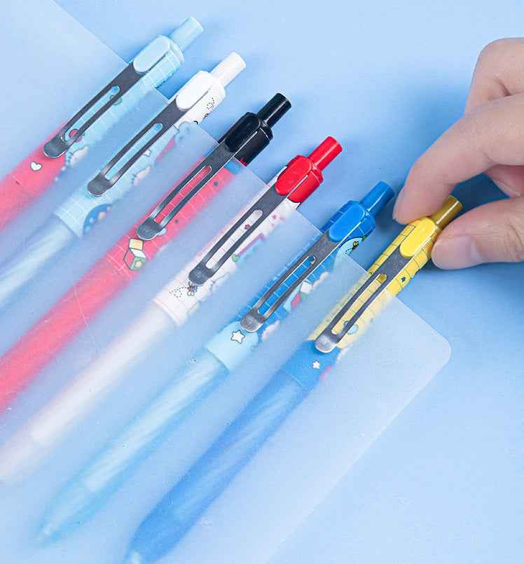 Sanrio Hello Kitty Retractable Gel Pens 0.5mm Black Set of 6