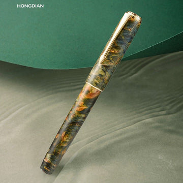 Hongdian A7 Fountain Pen – Stabilized Wood Body Green