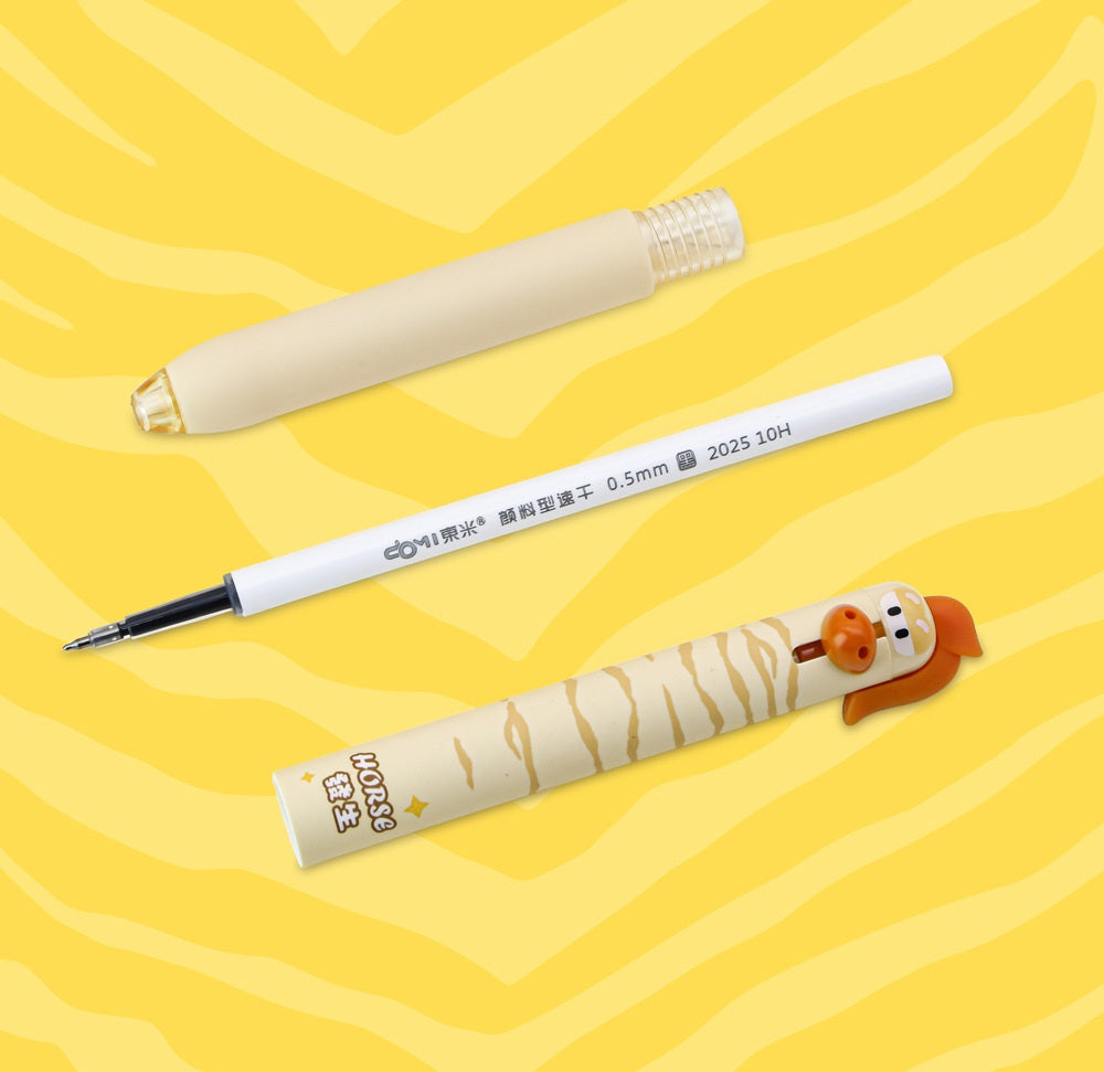 Horse Retractable Gel Pens 0.5mm Black Ink 12 Pack – Year of Horse