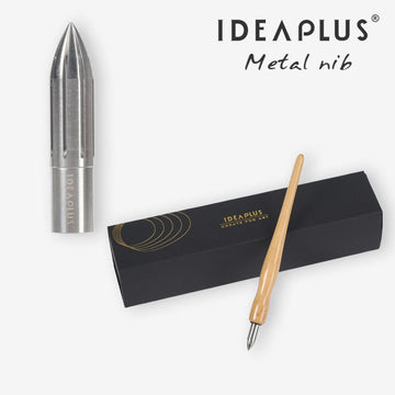 IdeaPlus-dyppenætsæt i rustfrit stål – 29 mm pennefjer og holder til kalligrafi og illustration