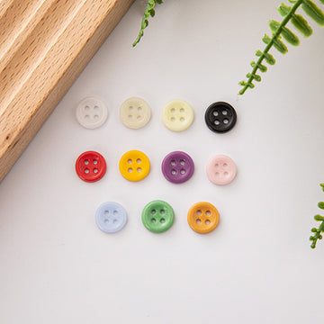 Bunte runde 4-Loch-Keramikknöpfe für Kinder-DIY, 55er Set