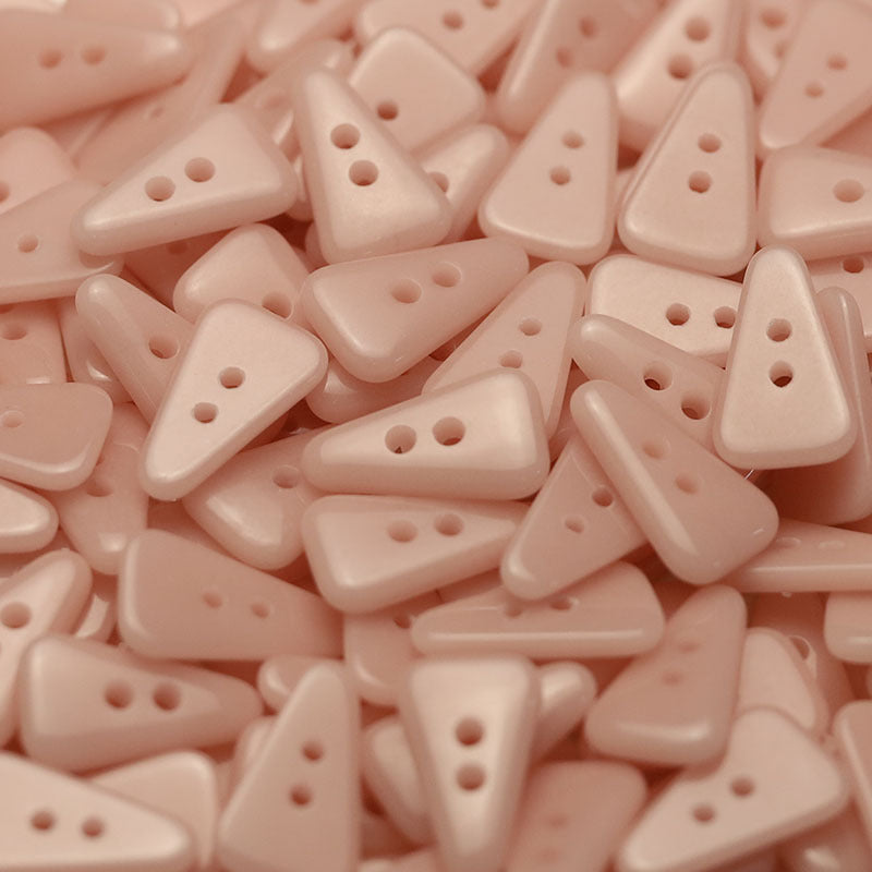 Pale pink triangular buttons with two holes