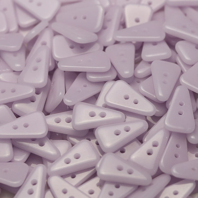 Lilac triangular buttons with two holes