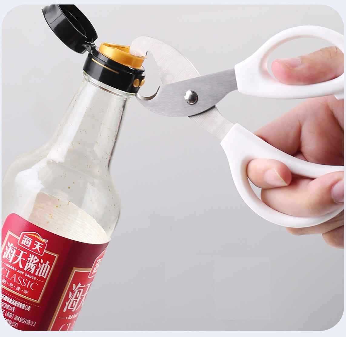 Japanese Curved Multi-Purpose Scissors – Can Lid Cutter Craft Utility