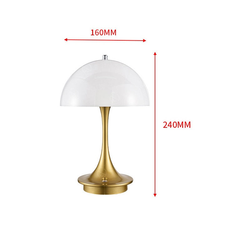 Jellyfish Rechargeable Table Lamp Cordless Atmosphere Light Brass