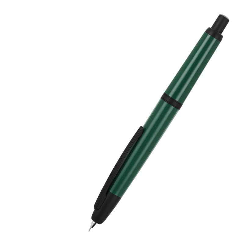 Jinhao 20 Retractable Fountain Pen – Click Iridium Nib with Converter Dark Green Black Clip