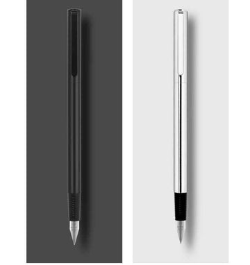 Jinhao 65 Fountain Pen Set of 2 – Silver & Matte Black Iridium Nib