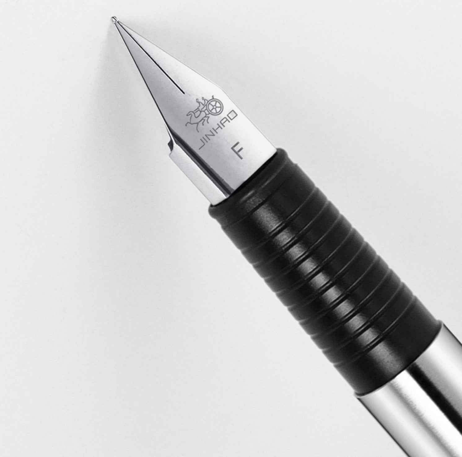 Jinhao 65 Fountain Pen Set of 2 – Silver & Matte Black Iridium Nib