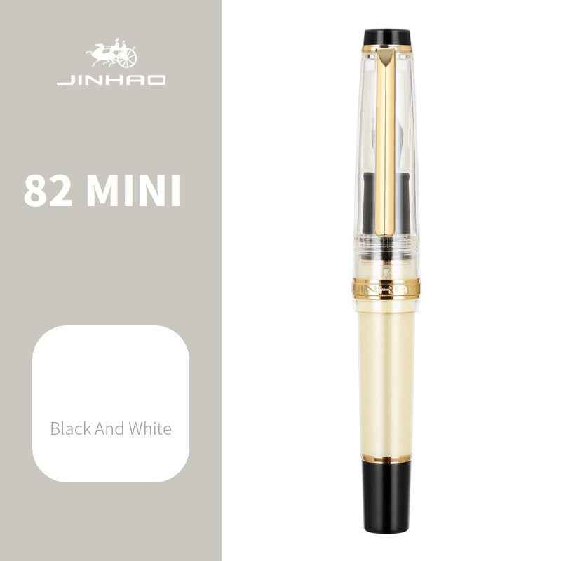 Jinhao 82 Mini Pocket Fountain Pen Black White