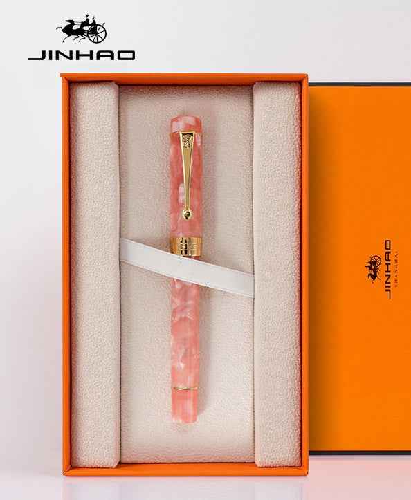 Jinhao Century 100 Fountain Pen – 18K Gold Plated Two-Tone Nib Sakura Pink