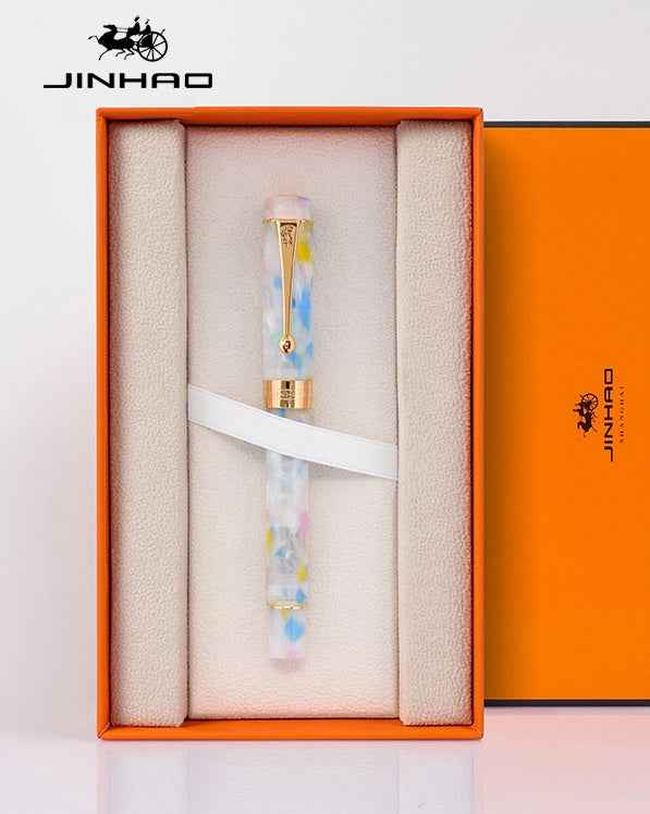 Jinhao Century 100 Fountain Pen – 18K Gold Plated Two-Tone Nib Colorful