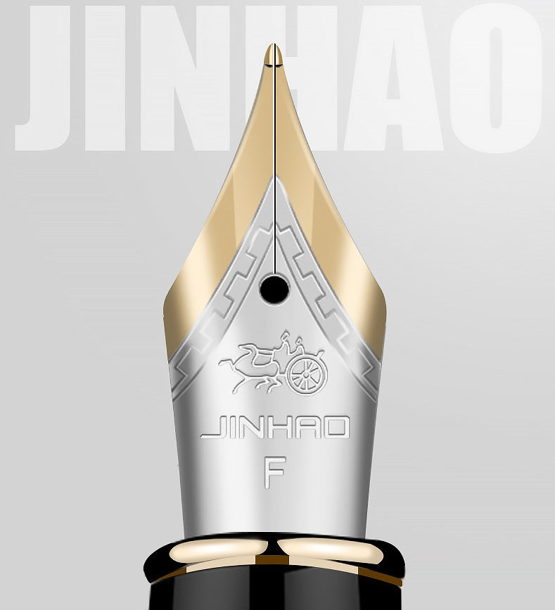 Jinhao Snake Fountain Pen – Embossed Serpent Ion Gold Plated Iridium Nib