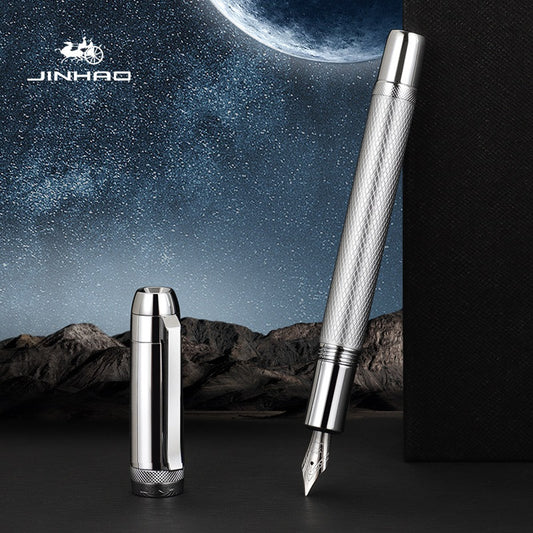 Jinhao Star 92 Fountain Pen – Diamond Cut Metal Body Iridium Nib