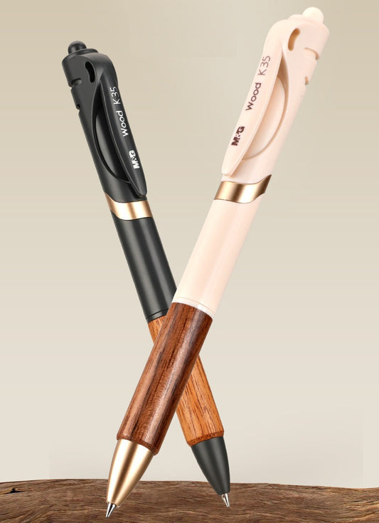 M&G K35 sklopiva gel olovka od orahovog drveta 0,5 mm, pakiranje od 2 komada