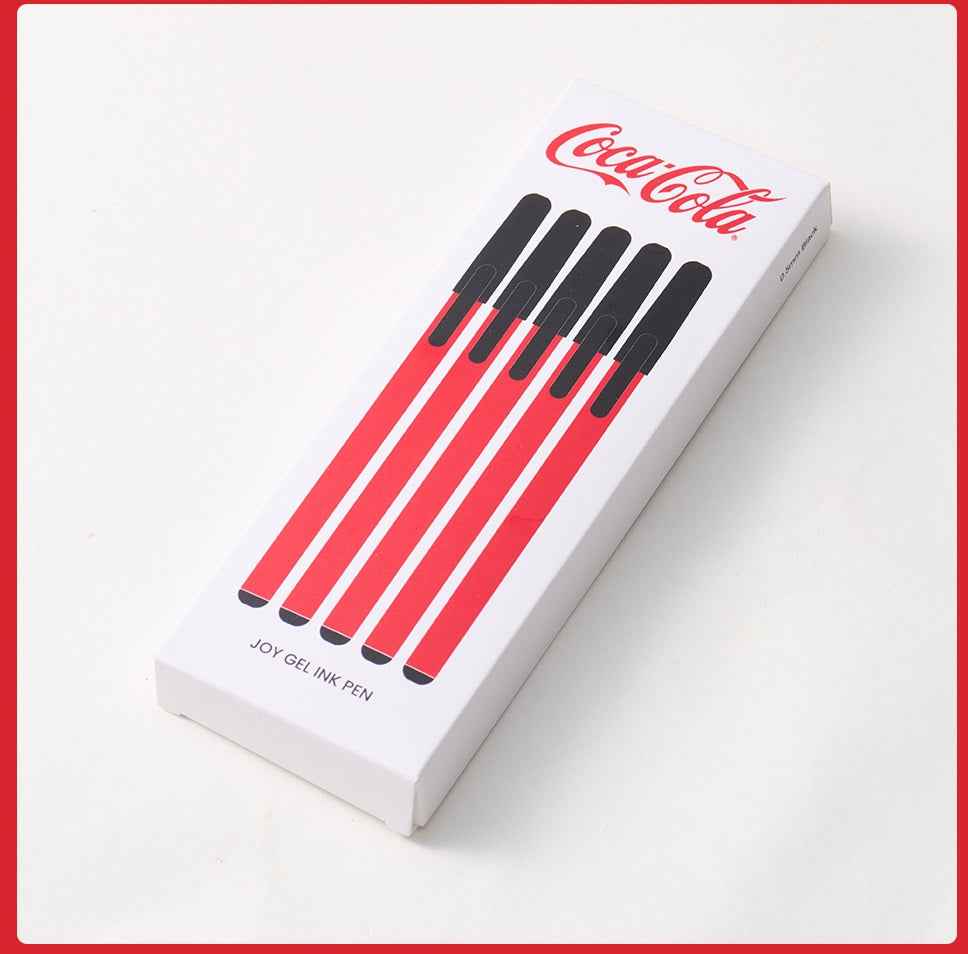 KACO Coca Cola Joy Gel Ink Pen,0.5mm,Black Ink,5 Pack