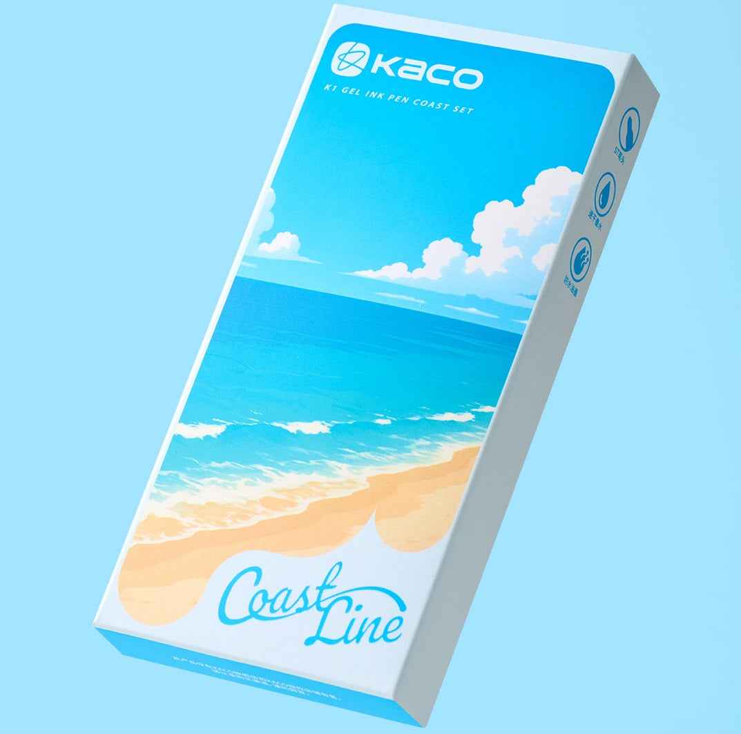 KACO K1 Gel Pen Coast Line 0.5mm Black Ink 4 Pack