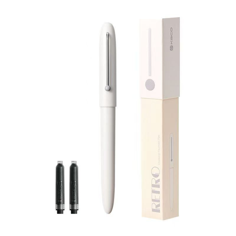 KACO Retro Classic Fountain Pen EF Nib White