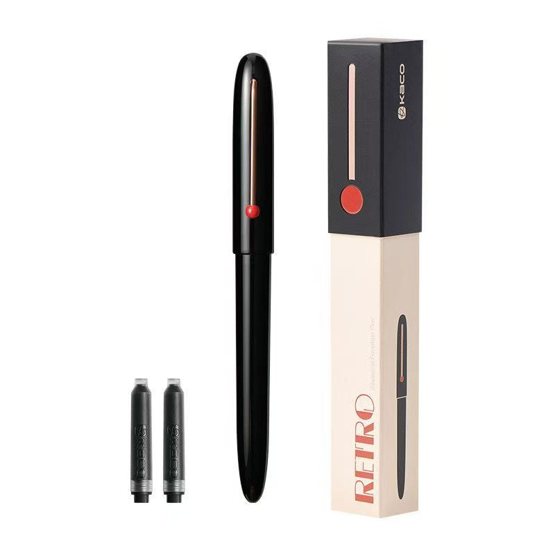 KACO Retro Classic Fountain Pen EF Nib Black