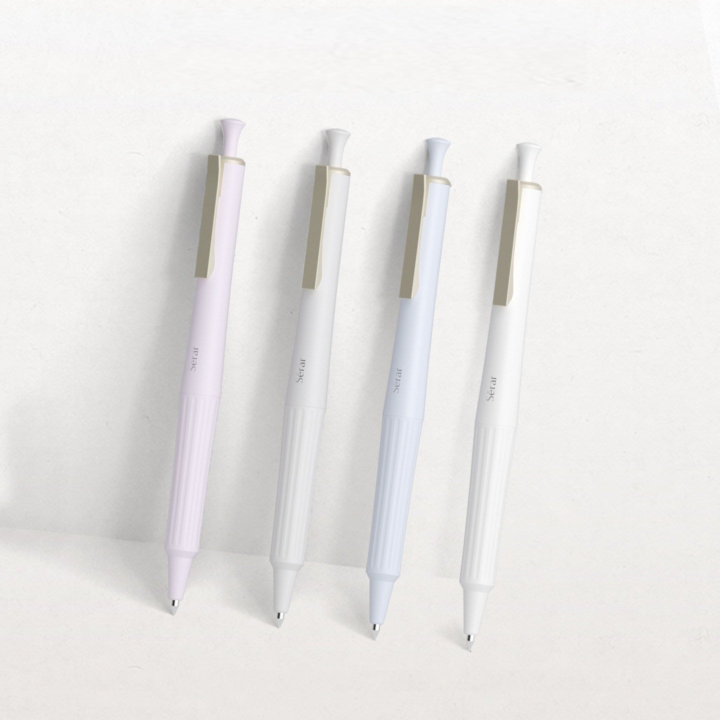 KAYOU Serar Retractable Gel Pen – 0.5mm Bullet Tip, Fast-Dry Black Ink, Resin Body, Brass Core & Metal Refill