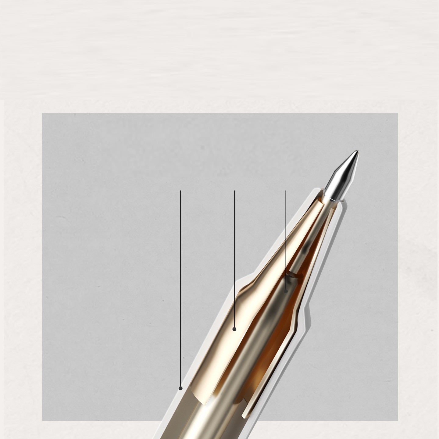 KAYOU Serar Retractable Gel Pen – 0.5mm Bullet Tip, Fast-Dry Black Ink, Resin Body, Brass Core & Metal Refill