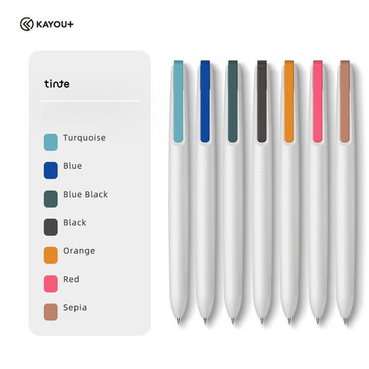 KAYOU Tinte Colored Retractable Gel Pen – 0.5mm,7 Ink Colors 7 Colors