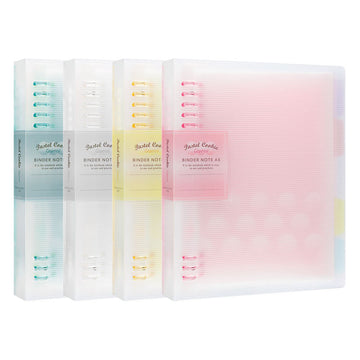 KOKUYO Pastel Cookie 8-Ring Loose-Leaf Binder | Soft-Light Compact Notebook — A4 / A5 / B5, 4 Colors