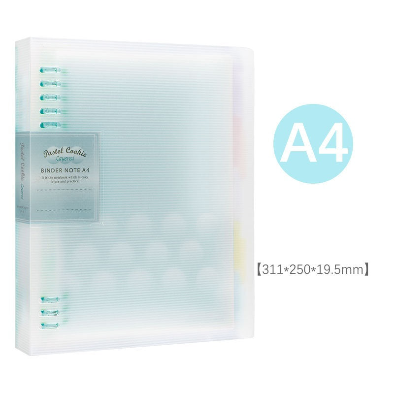 KOKUYO Pastel Cookie 8-Ring Loose-Leaf Binder | Soft-Light Compact Notebook — A4 / A5 / B5, 4 Colors A4 Blue