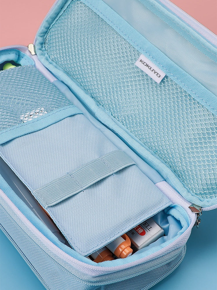 KOKUYO Pastel Cookie Large-Capacity Canvas Pencil Case – 210×93mm Stationery Pouch