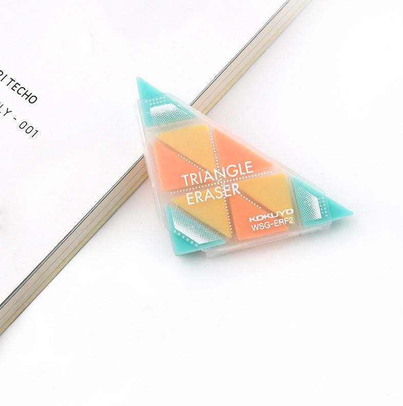 KOKUYO Triangular Eraser Pastel Cookie 4 Pack