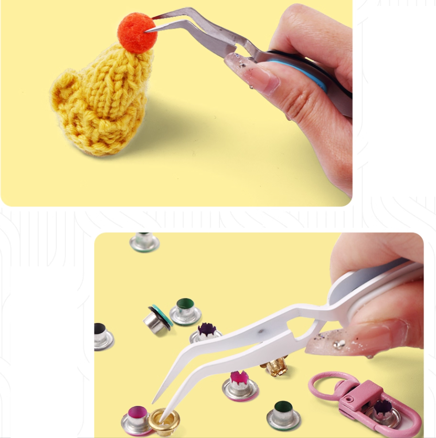 KW-TRIO FNZ-01 Curved Pointed Craft Tweezers 2 Pack