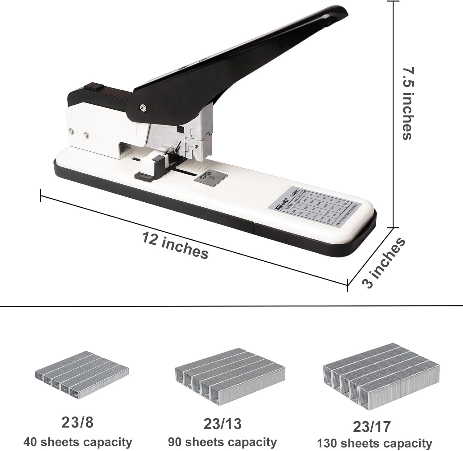 KW-Trio Heavy Duty Stapler – 130 Sheets High Capacity