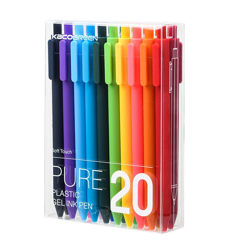 KACO Retractable Gel Pens, 20 Assorted Colors - TTpen