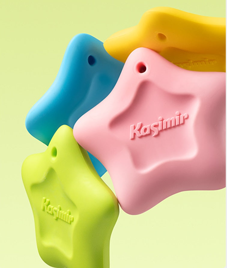 Kasimir Anti-Lost Star Eraser Set of 4 — Dust-Free Clean Erase with Lanyard