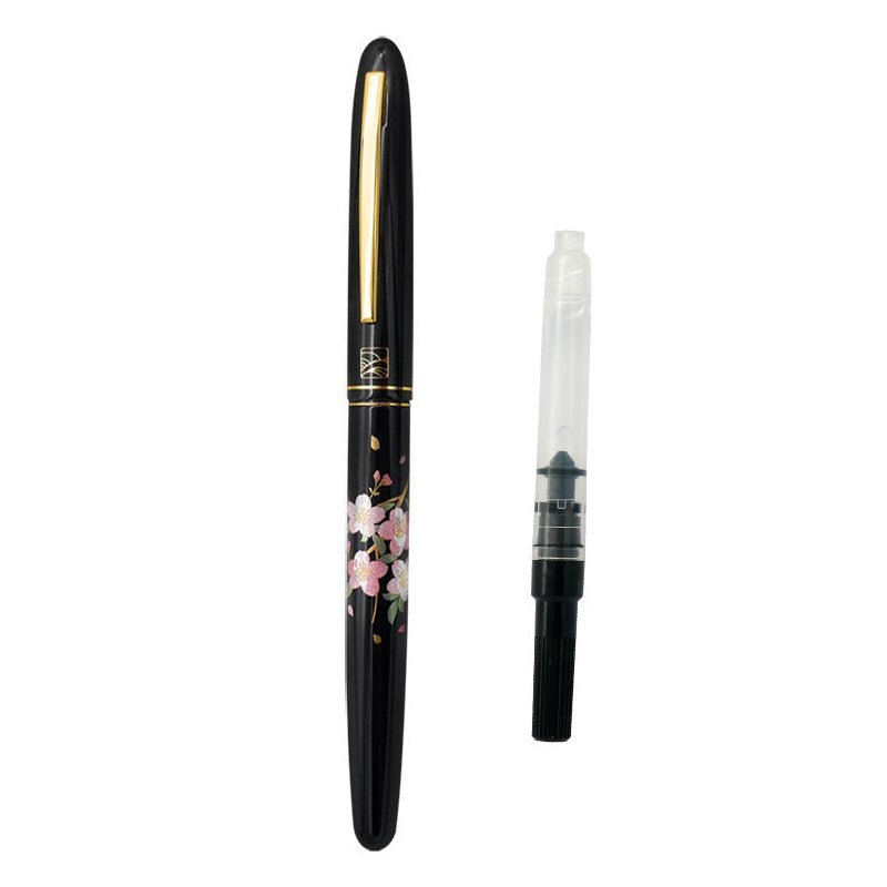 Kuretake x Wancher Maki-e Student Fountain Pen with Ink Converter 11