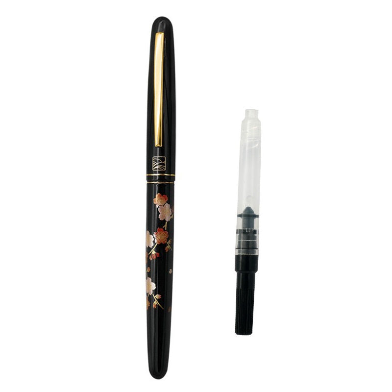 Kuretake x Wancher Maki-e Student Fountain Pen with Ink Converter 12