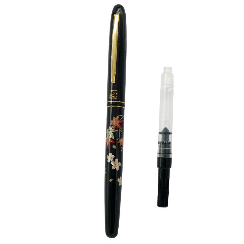 Kuretake x Wancher Maki-e Student Fountain Pen with Ink Converter 13