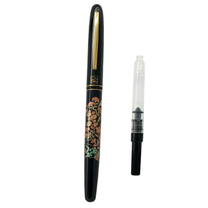 Kuretake x Wancher Maki-e Student Fountain Pen with Ink Converter 14